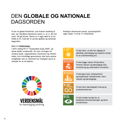 Norddjurs Kommune kommunikerer med verdensmålene i deres energi- og klimapolitik